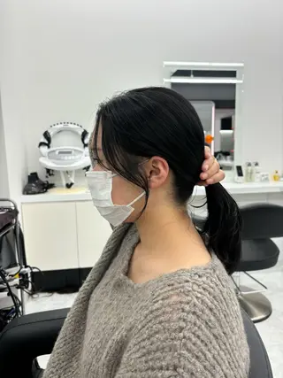 ミディアム カラー 表参道ハッシュカット レイヤー/リノンのヘアスタイル