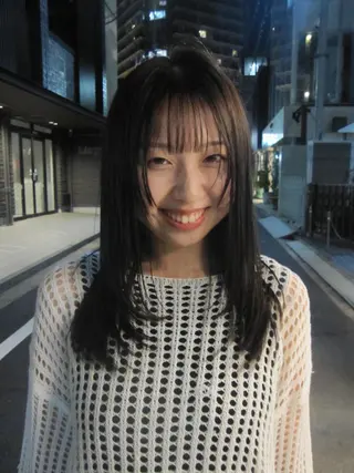 セミロング カラー ルカ/ ムードカット🍓のヘアスタイル