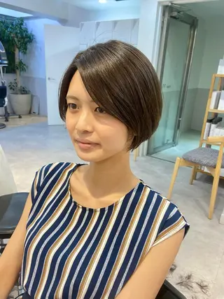 ショート カラー 山下夕月 ショート🫧ボブのヘアスタイル