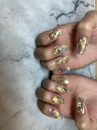 ネイル ネイルリボン 受付スタッフのネイルデザイン