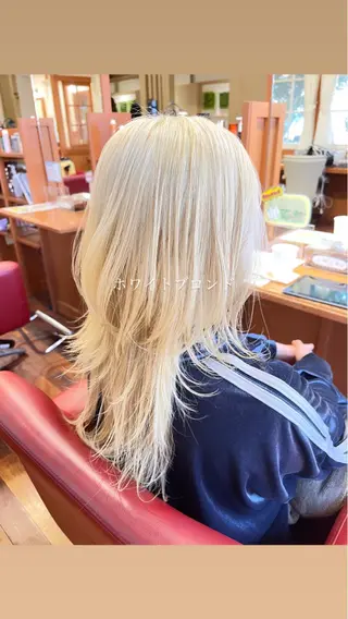 ロング カラー TJ天気予報 豊田 /松岡さくらのヘアスタイル