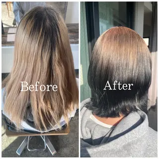 ミディアム カラー ムラ修正/ ハイトーン💖Riaのヘアスタイル
