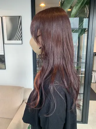 カラー ベージュ/ダブルカラ ー/新潟駅/青柳萌果のヘアスタイル