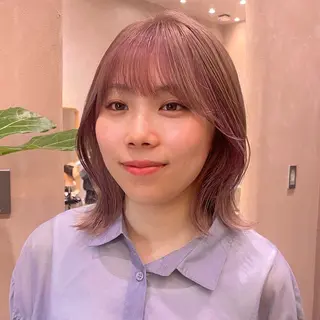 ミディアム カラー レイヤー/ブリーチ /暖色/ゆきなのヘアスタイル