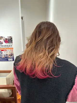 セミロング カラー 鈴木 優斗のヘアスタイル