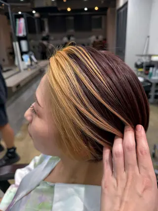 カラー ルシ🌈/ハイトーン デザインカラー/町田のヘアスタイル