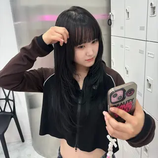 ロング カラー 表参道ハッシュカット レイヤー/リノンのヘアスタイル