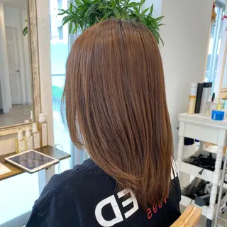 ミディアム カラー ブリーチなし✨艶髪 カラー𓃲YAGIのヘアスタイル