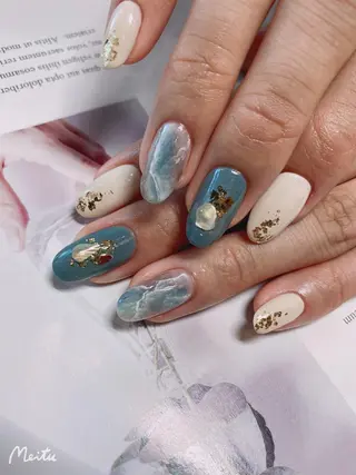 ミディアム NAILSALON 🍔Timna🍟のネイルデザイン