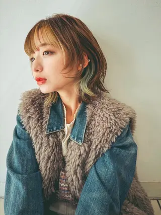 ミディアム 大西 杏依のヘアスタイル