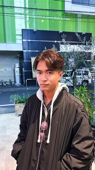 ミディアム カラー パーマ メンズ メンズ カラー特化/ カラー特化/池田海斗のヘアスタイル