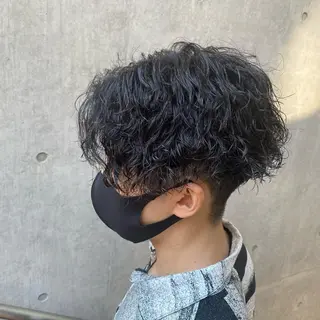 ショート パーマ メンズ unopulir Vamos店所属・梅田茶屋町メンズ 専門美容師 山元一平のヘアスタイル