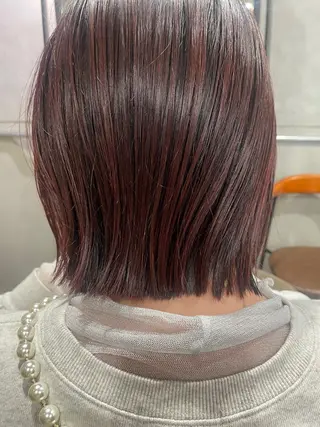 ミディアム カラー さの あやねのヘアスタイル