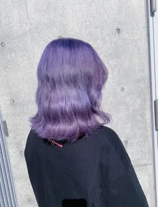 ミディアム カラー ヘアアレンジ 韓国レイヤーカット/ 儚げカラーチナツのヘアスタイル