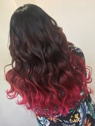 カラー ブリーチ毛縮毛矯正 👑山口のヘアスタイル