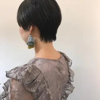 ショート 艶髪color💎髪 質改善ストレート大吉のヘアスタイル