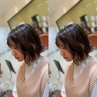 ミディアム Y Uのヘアスタイル