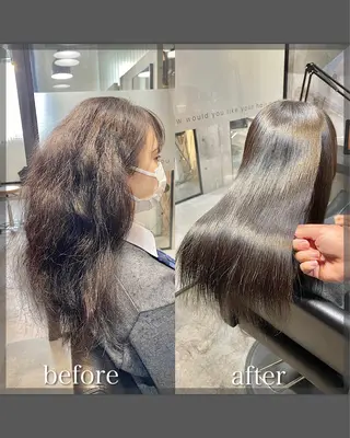 セミロング ♦️髪質改善美髪矯正 💍谷口克也♦️のヘアスタイル