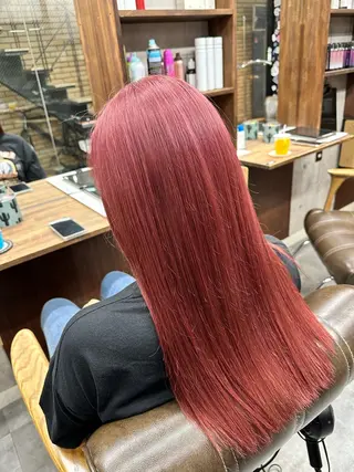 セミロング カラー 難波ブリーチカラー 伊藤洋輝のヘアスタイル