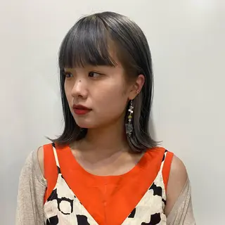 ミディアム カラー ヘアアレンジ satsuki 暖色・ブラウンカラーのヘアスタイル