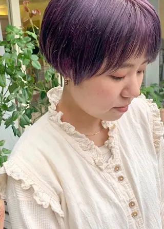 ショート カラー 長井 美佳のヘアスタイル