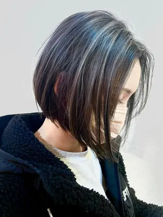 ショート カラー 髪質改善×縮毛矯正 HairDr.LINO駒沢【リノ】所属・mam. mamicoのヘアスタイル