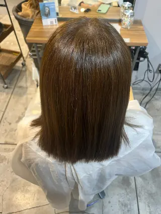 セミロング ☀️マナカ/縮毛矯正 カラー/表参道のヘアスタイル