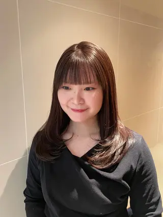 セミロング カラー 縮毛矯正/レイヤー 🌙児玉光瑠のヘアスタイル