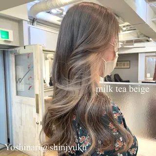 ロング カラー パーマ ヘアアレンジ メンズ ワット 原宿のヘアスタイル