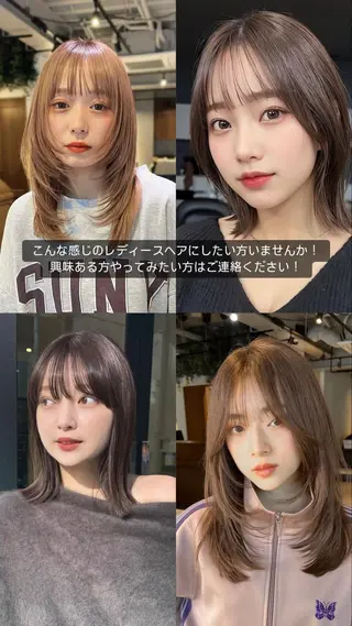 ミディアム 巻ける美髪矯正/ 韓国ヘア/yutaのヘアスタイル