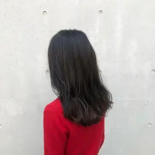 セミロング カラー 酸性縮毛矯正🧴韓国 レイヤー/髪質改善のヘアスタイル