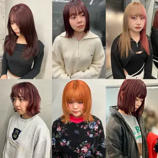 ミディアム カラー パーマ ヘアアレンジ メンズ viewstokyo所属・mana 暖色カラーカットのヘアスタイル