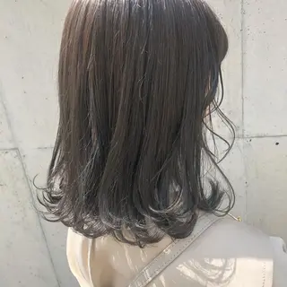 ミディアム カラー salowin SHIBUYA me+店所属・kasumi/渋谷/ パーマのヘアスタイル