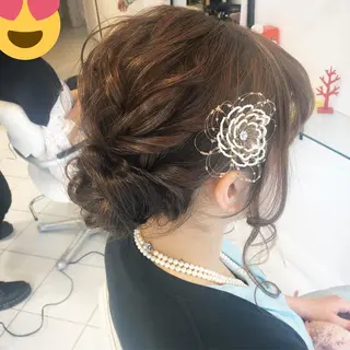 ミディアム ヘアアレンジ ✨韓国風カット/艶髪 カラー✨yumeのヘアスタイル