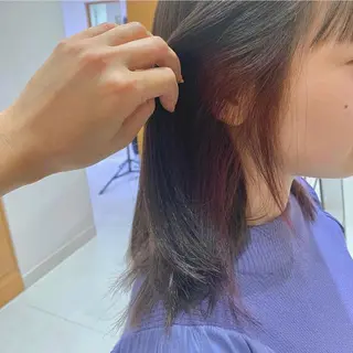 セミロング カラー 下川 由貴のヘアスタイル