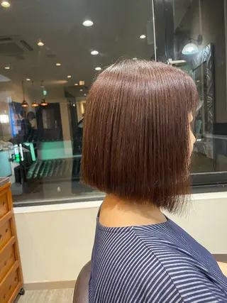 セミロング カラー 勘場 万菜華のヘアスタイル