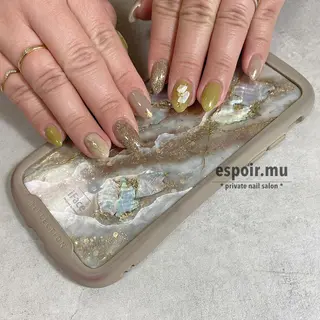 セミロング ネイル espoir. muのネイルデザイン