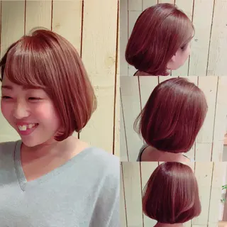 ショート ミディアム カラー hair salon Ranun髪質改善のヘアスタイル