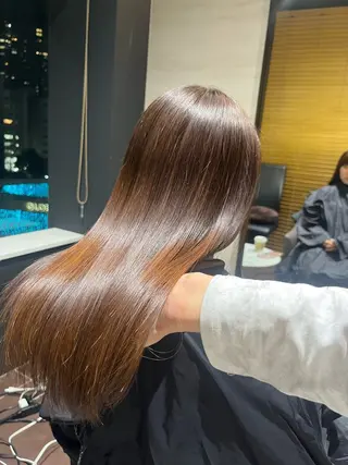 ロング 透明感カラー✨🩵 韓国ヘアkanatoのヘアスタイル