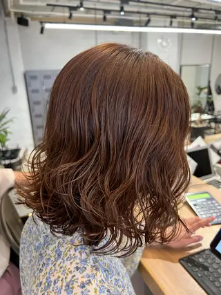 ミディアム パーマ オタク美容師💟 チバコナツのヘアスタイル