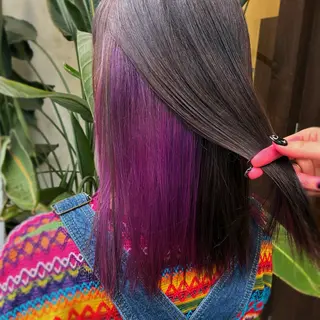 ミディアム カラー 梅原 姫🍬🐰のヘアスタイル