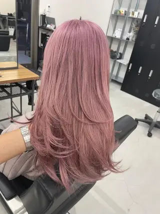 ミディアム カラー パーマ ヘアアレンジ マツエク・マツパ アイブロウ カラー特化サロン大阪 ルービック江坂/新城のヘアスタイル
