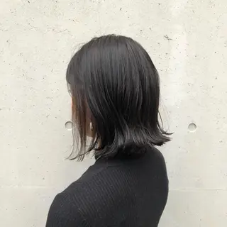 ミディアム カラー 酸性縮毛矯正🧴韓国 レイヤー/髪質改善のヘアスタイル