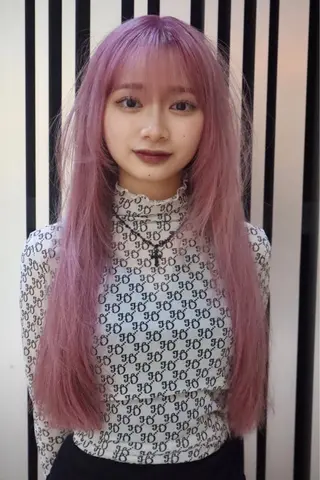 ロング カラー レイヤーカット /ハイトーンchaoのヘアスタイル