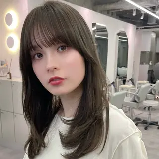 ミディアム カラー 透明感カラー 🩰あさのヘアスタイル
