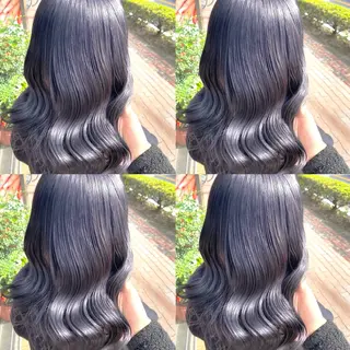 ミディアム 【髪質改善カラー】 あむ·. ⟡ 🖤のヘアスタイル