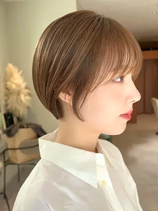ショート カラー 👑ショート/ボブ /銀座/ニシオカ👑のヘアスタイル