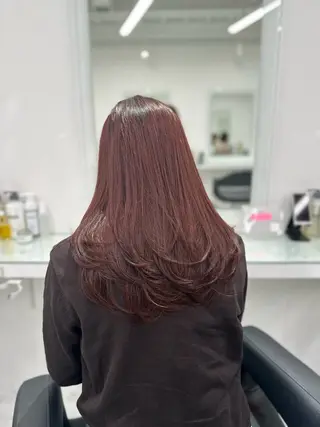 セミロング 💖ベージュ💖 MEARIのヘアスタイル