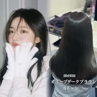 ロング カラー 🤍韓国大人っぽ ベージュMAI🤍のヘアスタイル