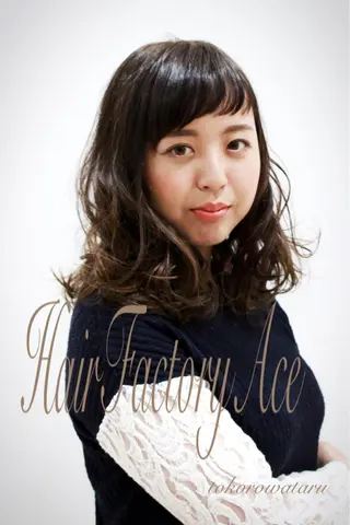 ミディアム 所渉/韓国レイヤー /ウルフカットのヘアスタイル